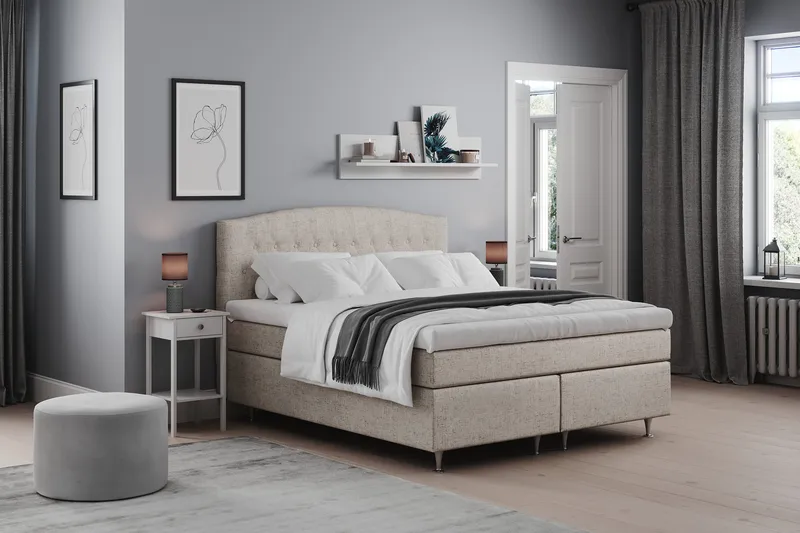 Belda Sängpaket 180x200 Fast/Medium - Beige - Möbler - Sovrum - Sängar - Komplett Sängpaket
