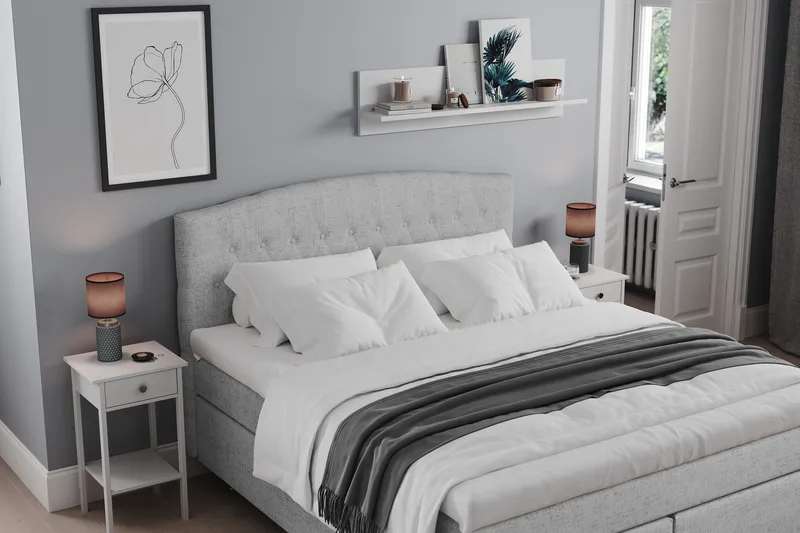 Belda Sängpaket 180x200 Medium - Ljusgrå - Möbler - Sovrum - Sängar - Komplett Sängpaket
