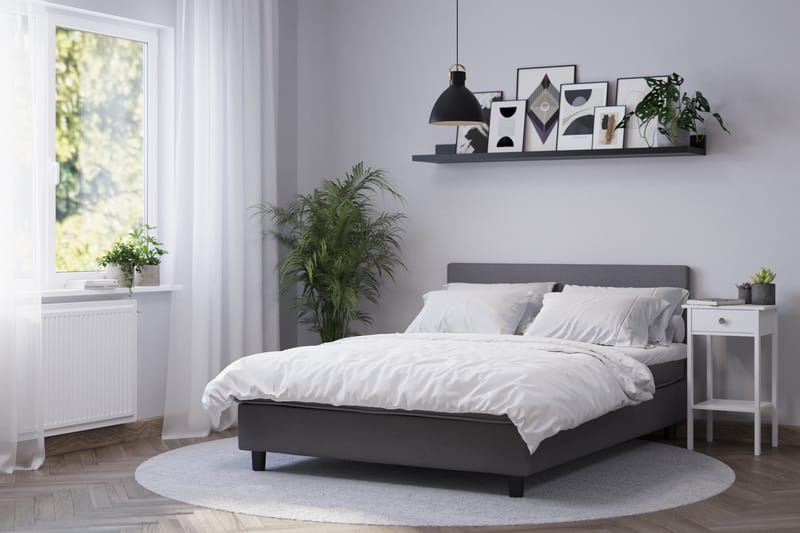 Billingen Komplett Sängpaket 120x200 cm - Grå - Möbler - Sovrum - Sängar - Kontinentalsängar