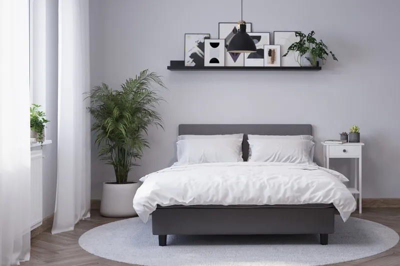 Billingen Komplett Sängpaket 160x200 cm - Grå - Möbler - Sovrum - Sängar - Kontinentalsängar