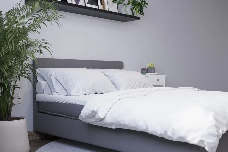 Billingen Komplett Sängpaket 160x200 cm - Grå - Möbler - Sovrum - Sängar - Kontinentalsängar