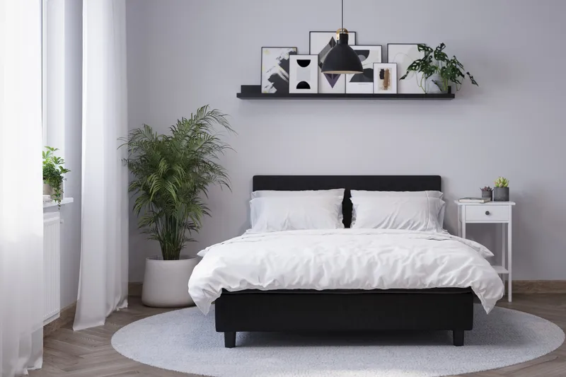 Billingen Komplett Sängpaket 160x200 cm - Svart - Möbler - Sovrum - Sängar - Kontinentals ängar