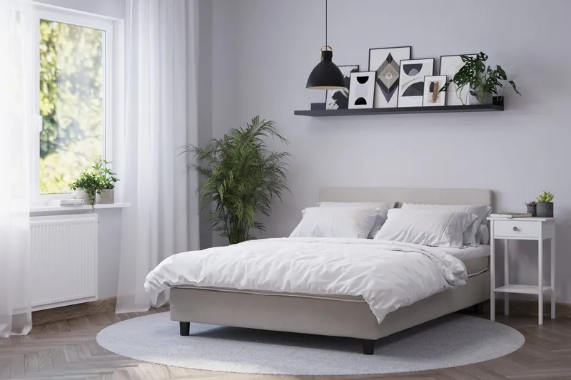 Billingen Komplett Sängpaket 90x200 cm - Beige - Möbler - Sovrum - Sängar - Kontinentalsängar