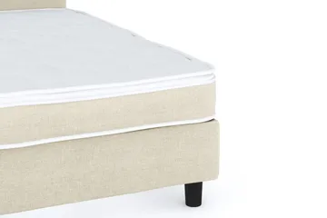 Billingen Komplett Sängpaket – Kontinentalsäng 120x200 cm i Tyg med Sänggavel + Bäddmadrass med Fasthetsgrad Medium - Beige - Möbler - Sovrum - Sängar - Kontinentalsängar