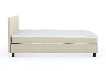 Billingen Komplett Sängpaket – Kontinentalsäng 120x200 cm i Tyg med Sänggavel + Bäddmadrass med Fasthetsgrad Medium - Beige - Möbler - Sovrum - Sängar - Kontinentalsängar