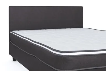Billingen Komplett Sängpaket – Kontinentalsäng 140x200 cm i Tyg med Sänggavel + Bäddmadrass med Fasthetsgrad Medium - Grå - Möbler - Sovrum - Sängar - Kontinentalsängar
