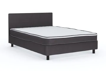 Billingen Komplett Sängpaket – Kontinentalsäng 140x200 cm i Tyg med Sänggavel + Bäddmadrass med Fasthetsgrad Medium - Grå - Möbler - Sovrum - Sängar - Kontinentalsängar