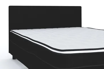 Billingen Komplett Sängpaket – Kontinentalsäng 140x200 cm i Tyg med Sänggavel + Bäddmadrass med Fasthetsgrad Medium - Svart - Möbler - Sovrum - Sängar - Kontinentalsängar