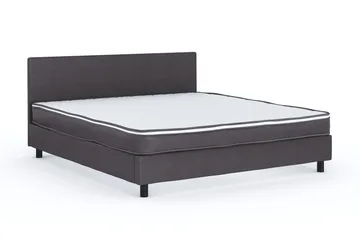 Billingen Komplett Sängpaket – Kontinentalsäng 160x200 cm i Tyg med Sänggavel + Bäddmadrass med Fasthetsgrad Medium - Grå - Möbler - Sovrum - Sängar - Kontinentalsängar