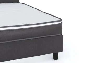 Billingen Komplett Sängpaket – Kontinentalsäng 160x200 cm i Tyg med Sänggavel + Bäddmadrass med Fasthetsgrad Medium - Grå - Möbler - Sovrum - Sängar - Kontinentalsängar