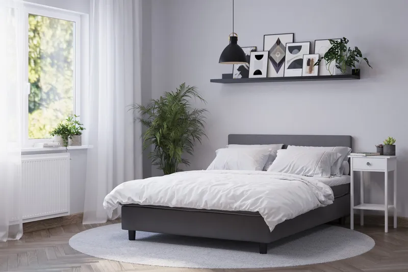 Billingen Kontinentalsäng 90x200 cm - Grå - Möbler - Sovrum - Sängar - Kontinentalsängar