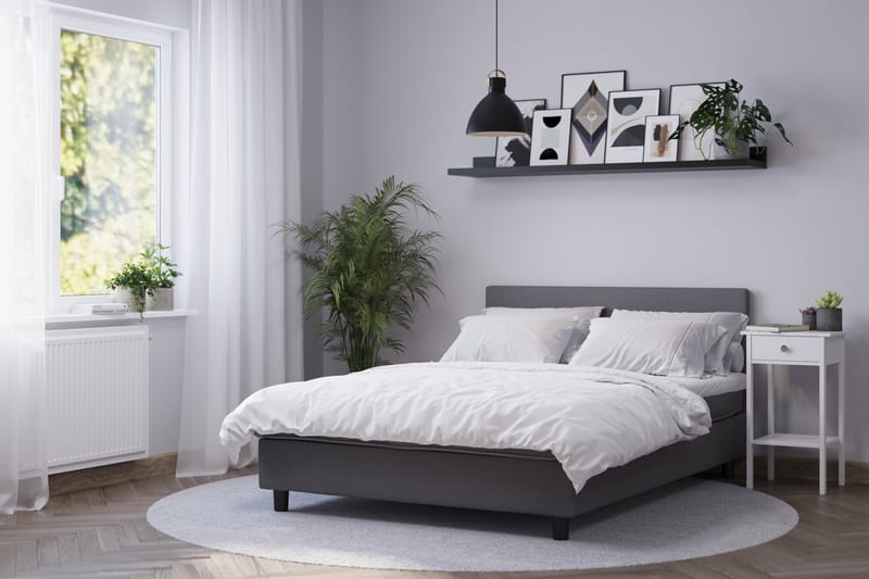 Billingen Sängpaket 120x200 cm + Madrasskydd - Grå - Möbler - Sovrum - Sängar - Komplett Sängpaket