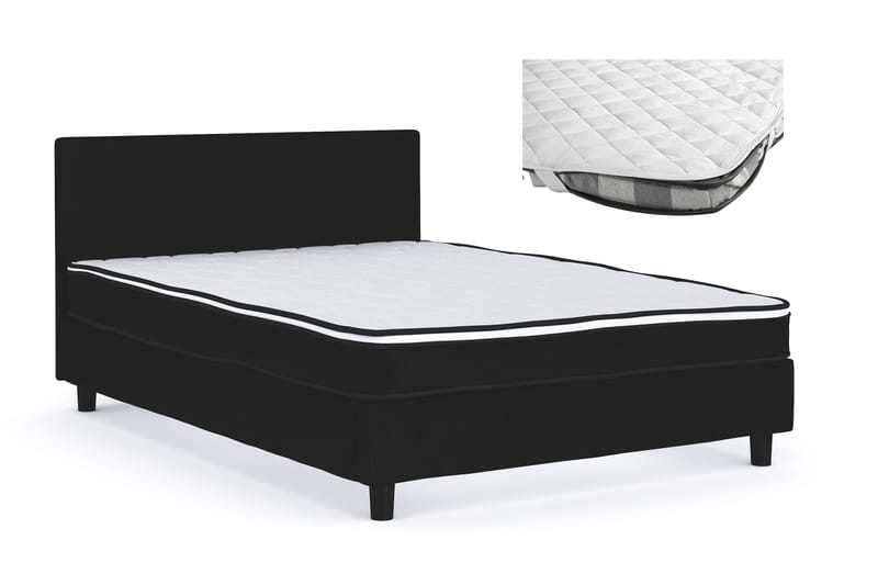 Billingen Sängpaket 120x200 cm + Madrasskydd - Svart - Möbler - Sovrum - Sängar - Komplett Sängpaket
