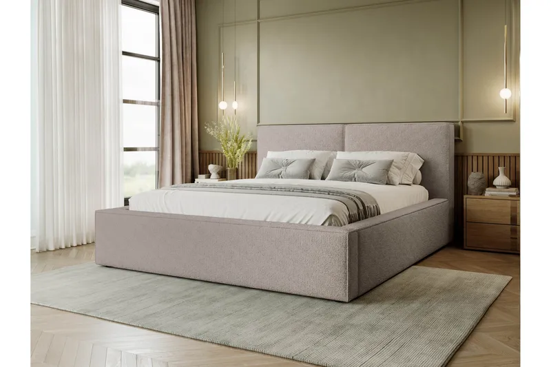 Bizantine Förvaringssäng 140x200 cm - Beige - Möbler - Sovrum - Sängar - Sängar med förvaring