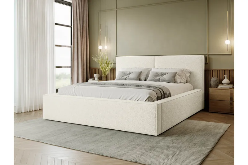 Bizantine Förvaringssäng 160x200 cm - Vit - Möbler - Sovrum - Sängar - Sängar med förvaring