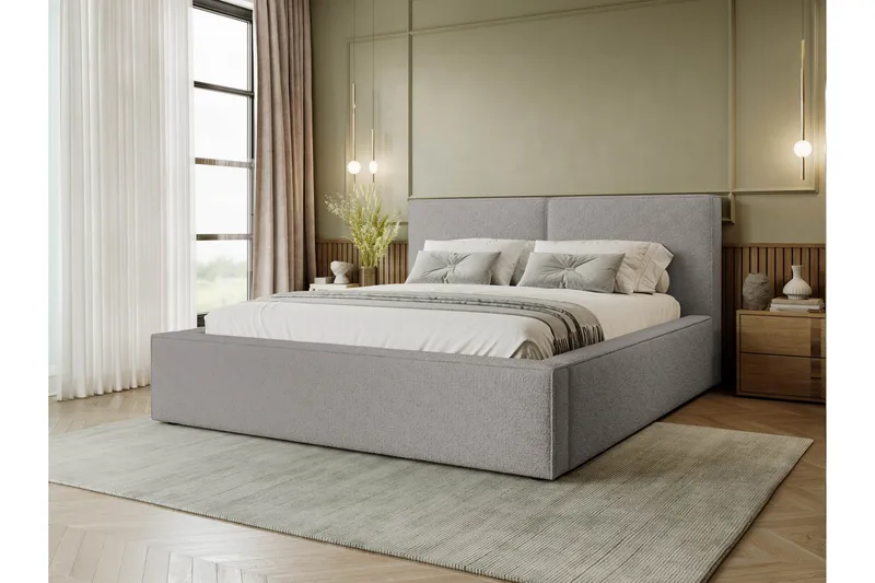 Bizantine Förvaringssäng 180x200 cm - Grå - Möbler - Sovrum - Sängar - Sängar med förvaring