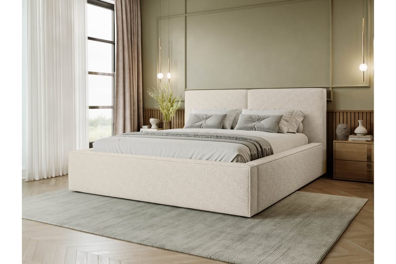 Bizantine Förvaringssäng 200x200 cm - Beige - Möbler - Sovrum - Sängar - Dubbelsängar