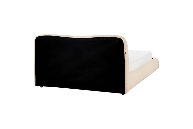 Blagnac Sängram med Förvaring i Bouclétyg med Sänggavel med Fasthetsgrad - Beige - Möbler - Sovrum - Sängram & sängstomme