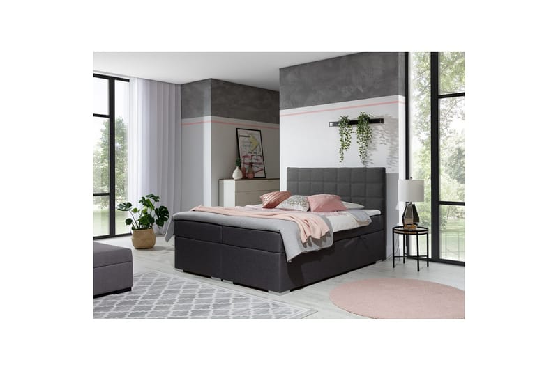 Box Spring Eltap Alice - 140x200 cm, Sawana 05, Grå - Möbler - Sovrum - Sängar - Kontinentalsängar