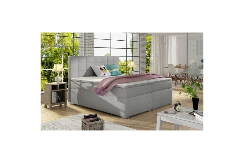 Box Spring Eltap Alice - 140x200 cm, Sawana 21, Grå - Möbler - Sovrum - Sängar - Kontinentalsängar
