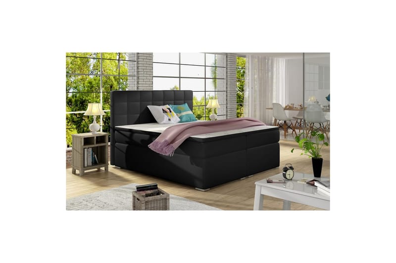 Box Spring Eltap Alice - 140x200 cm, Soft 11, Svart - Möbler - Sovrum - Sängar - Kontinentalsängar