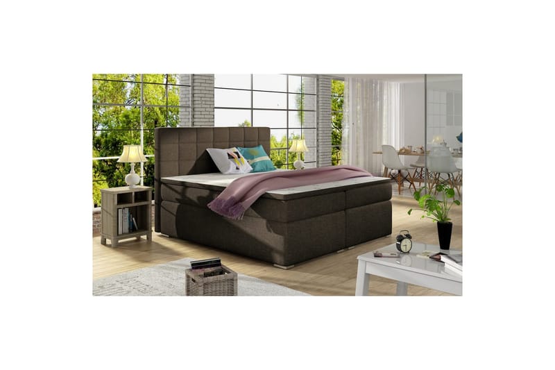Box Spring Eltap Alice - 160x200 cm, Sawana 26, Mörkbrun - Möbler - Sovrum - Sängar - Kontinentalsängar
