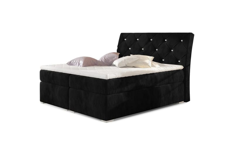 Box Spring Eltap Balvin - 140x200 cm, Kronos 07, Svart - Möbler - Sovrum - Sängar - Kontinentalsängar