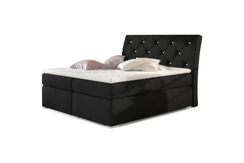 Box Spring Eltap Balvin, 140x200 cm, Sawana 14, Svart