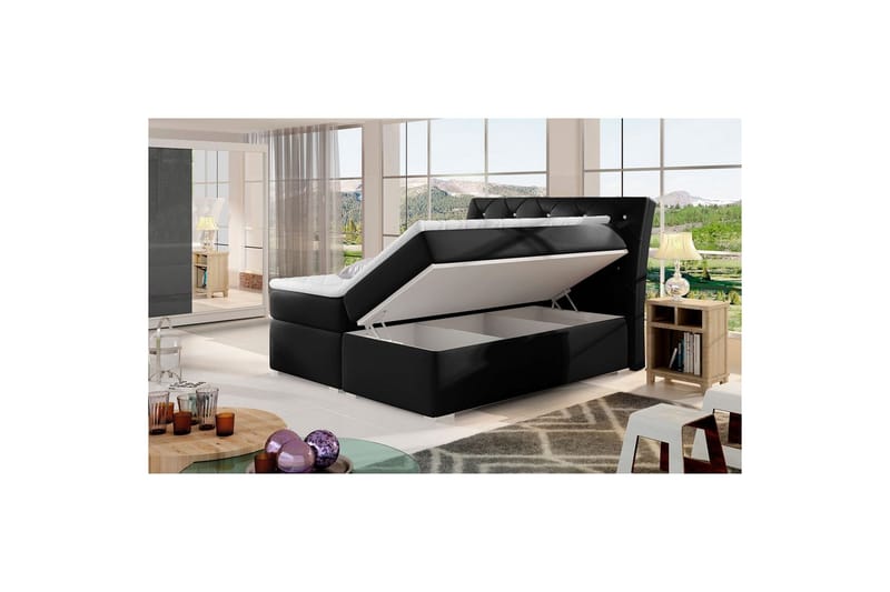 Box Spring Eltap Balvin - 140x200 cm, Soft 11, Svart - Möbler - Sovrum - Sängar - Kontinentalsängar