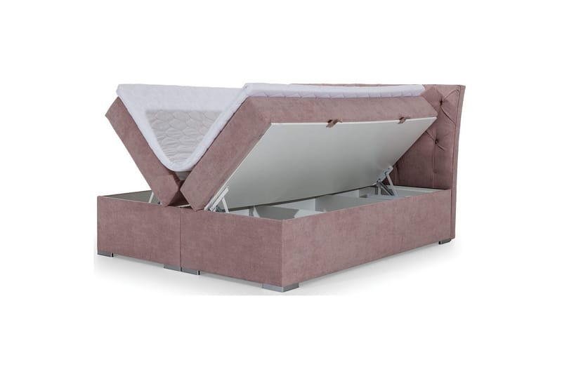Box Spring Eltap Balvin - 140x200 cm, Soro 61, Rosa - Möbler - Sovrum - Sängar - Kontinentalsängar