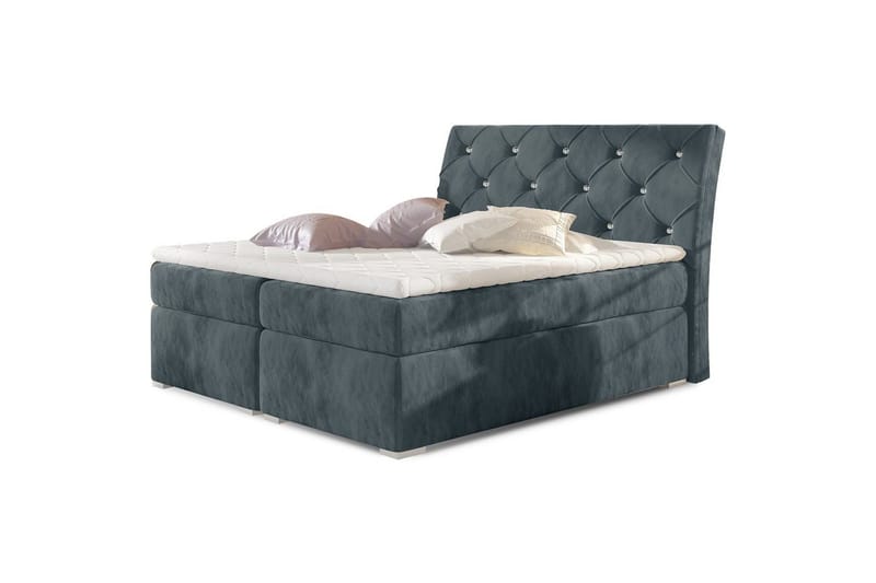Box Spring Eltap Balvin - 140x200 cm, Paros 06, Mörkgrå - Möbler - Sovrum - Sängar - Kontinentalsängar