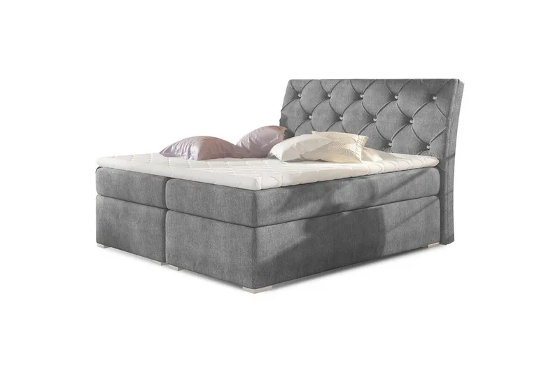 Box Spring Eltap Balvin - 160x200 cm, Omega 13, Mörkgrå - Möbler - Sovrum - Sängar - Kontinentalsängar
