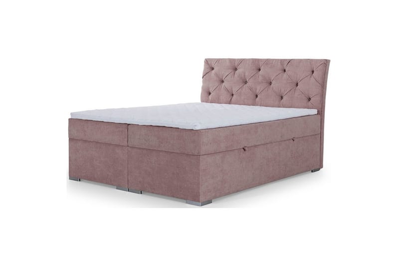Box Spring Eltap Balvin - 160x200 cm, Soro 61, Rosa - Möbler - Sovrum - Sängar - Kontinentalsängar