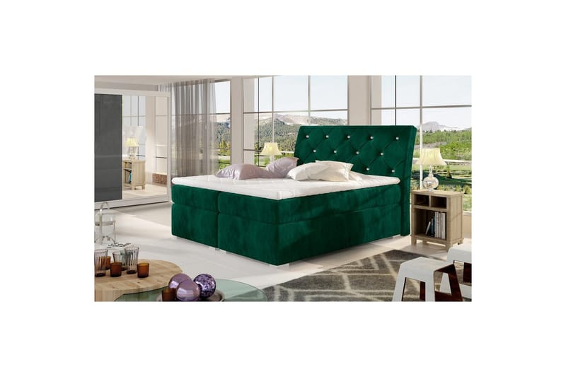 Box Spring Eltap Balvin - 180x200 cm, Kronos 19, Mörkgrön - Möbler - Sovrum - Sängar - Kontinentalsängar