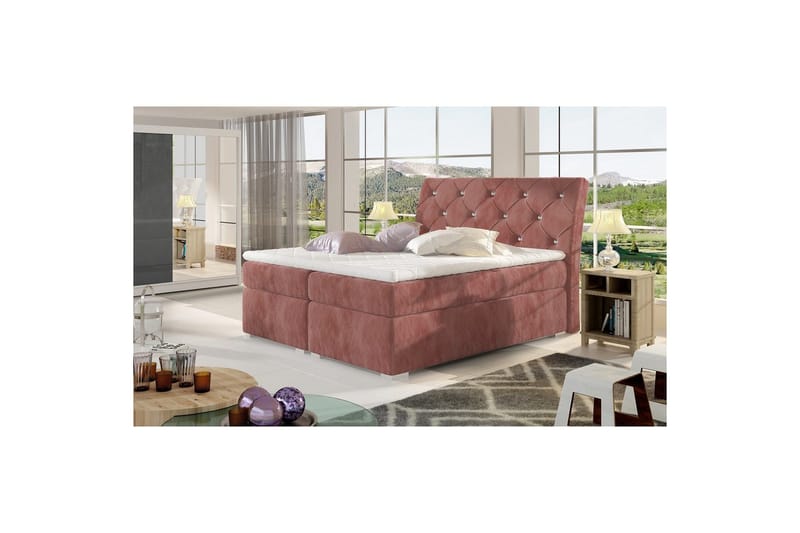 Box Spring Eltap Balvin - 180x200 cm, Kronos 29, Rosa - Möbler - Sovrum - Sängar - Kontinentalsängar