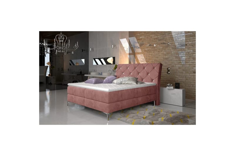 Boxfjäder Eltap Adel - 140x200 cm, Kronos 29, Rosa - Möbler - Sovrum - Sängar - Kontinentalsängar
