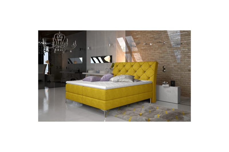 Boxfjäder Eltap Adel - 140x200 cm, Omega 68, Gul - Möbler - Sovrum - Sängar - Kontinentalsängar