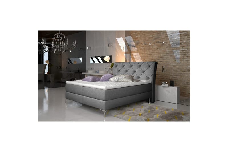 Boxfjäder Eltap Adel - 160x200 cm, Sawana 05, Grå - Möbler - Sovrum - Sängar - Kontinentalsängar