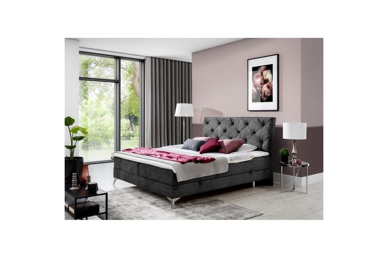 Boxfjäder Eltap Adel - 180x200 cm, Dora 95, Mörkgrå - Möbler - Sovrum - Sängar - Kontinentalsängar