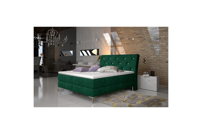 Boxfjäder Eltap Adel - 180x200 cm, Kronos 19, Mörkgrön - Möbler - Sovrum - Sängar - Kontinentalsängar