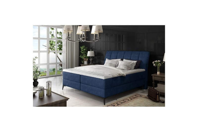Boxfjäder Eltap Aderito - 140x200 cm, Kronos 09, Kronos 09 Pasy 2, Mörkblå - Möbler - Sovrum - Sängar - Kontinentalsängar