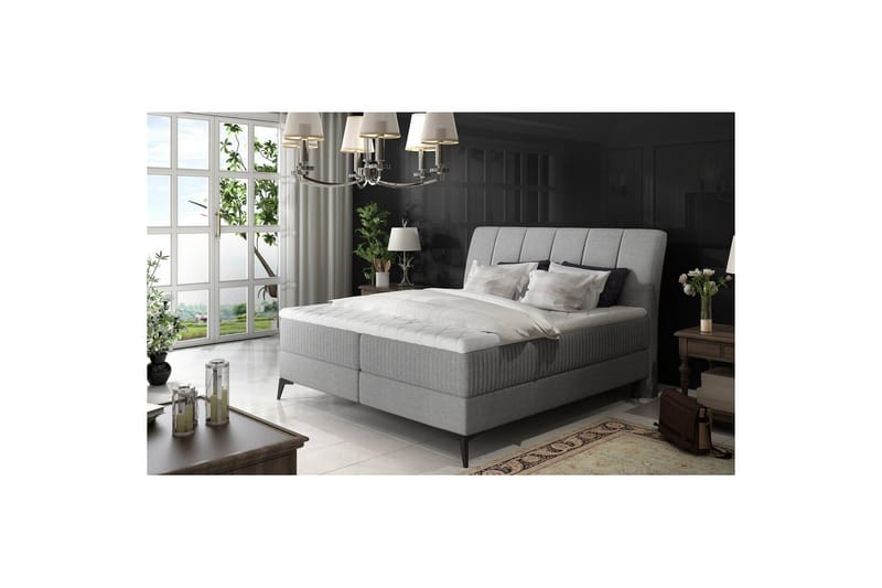 Boxfjäder Eltap Aderito - 140x200 cm, Sawana 21, Sawana 21 Pasy 2, Grå - Möbler - Sovrum - Sängar - Kontinentalsängar