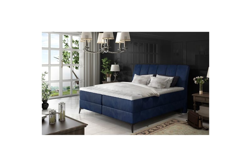 Boxfjäder Eltap Aderito - 160x200 cm, Monolith 77, Blå - Möbler - Sovrum - Sängar - Kontinentalsängar
