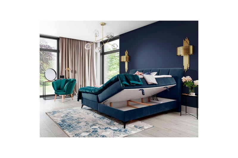 Boxfjäder Eltap Aderito - 180x200 cm, Monolith 77, Blå - Möbler - Sovrum - Sängar - Kontinentalsängar