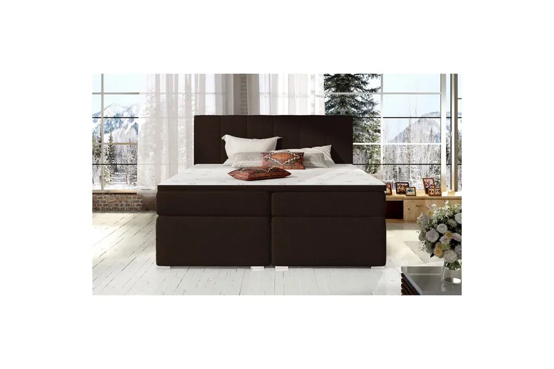 Boxspring Eltap Bolero, Sawana 26, Brun, 160x200 cm
