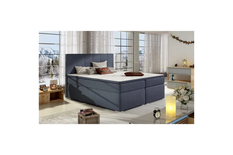Boxspring Eltap Bolero, Soro 76, Blå, 160x200 cm