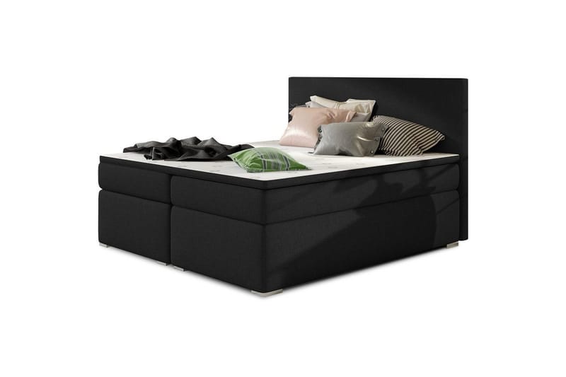 Boxspring Eltap Divalo, Sawana 14, Svart, 160x200 cm