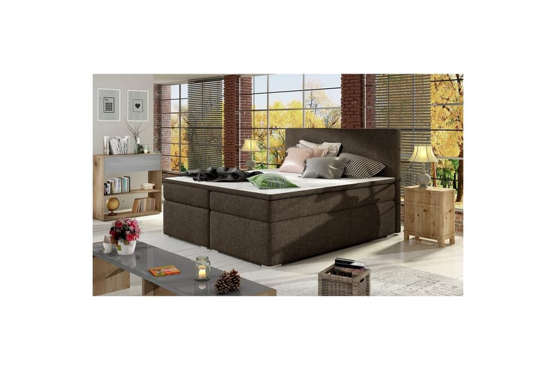 Boxspring Eltap Divalo - Sawana 26, Brun, 140x200 cm - Möbler - Sovrum - Sängar - Kontinentalsängar