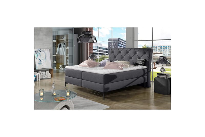 Boxspring Eltap Laos, Sawana 05, Grå, 160x200 cm