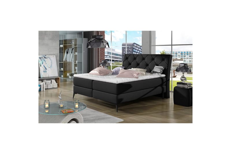 Boxspring Eltap Laos, Soft 11, Svart, 180x200 cm